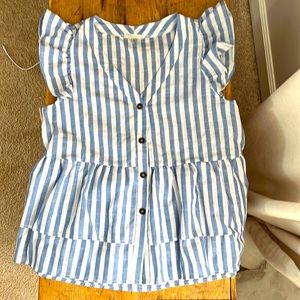 DressUp Blue & White Striped Blouse